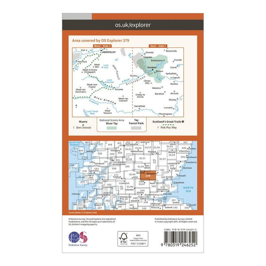 Explorer 379 Dunkeld, Aberfeldy & Glen Almond Map With Digital Version