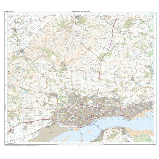 Explorer 380 Dundee & Sidlaw Hills Map With Digital Version