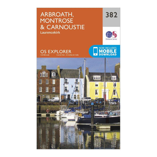Explorer 382 Arbroath, Montrose & Carnoustie Map With Digital Version