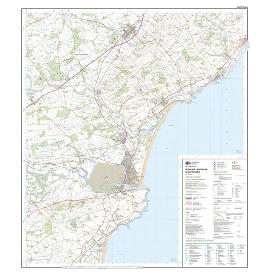 Explorer 382 Arbroath, Montrose & Carnoustie Map With Digital Version