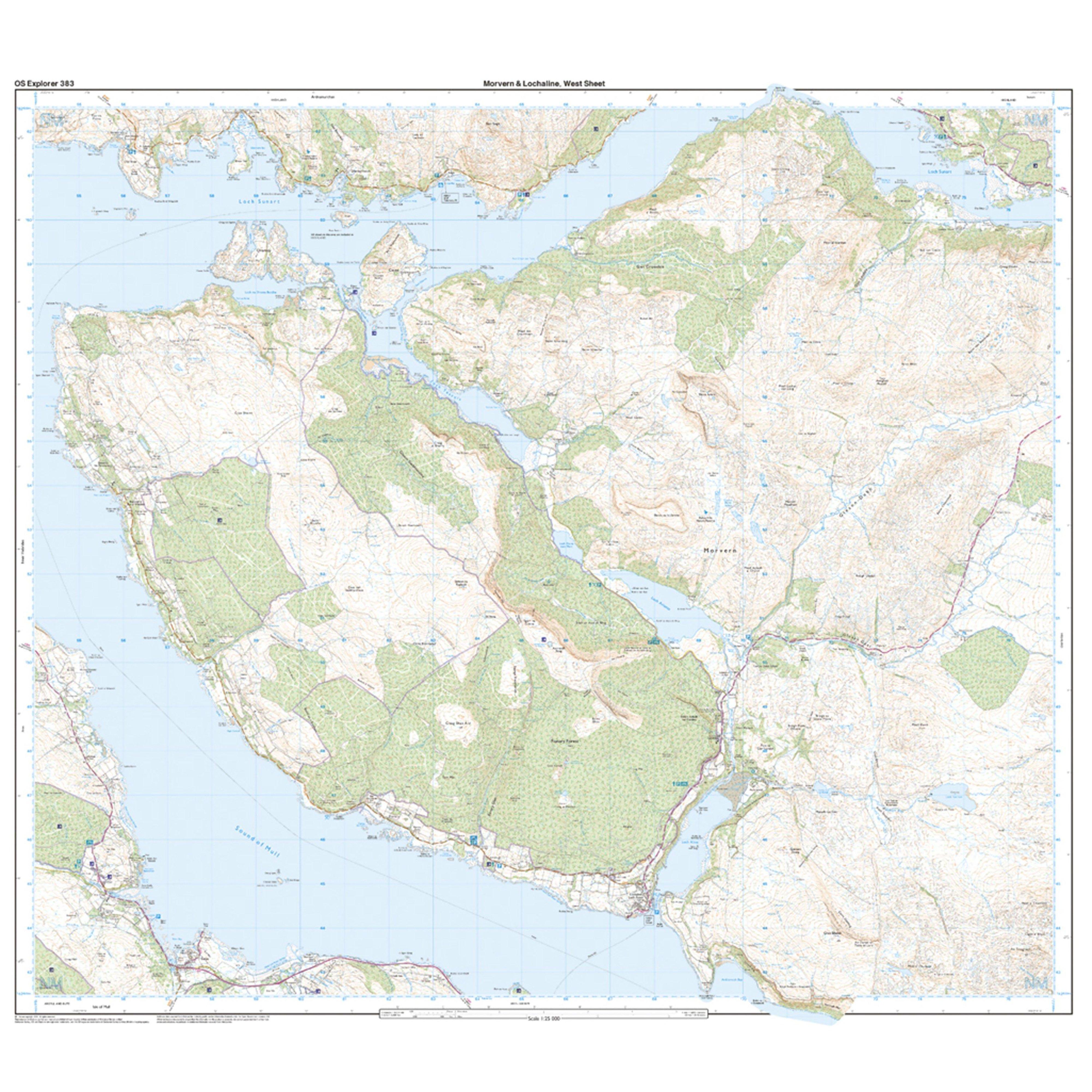 Explorer Active 383 Morvern & Lochaline Map With Digital Version