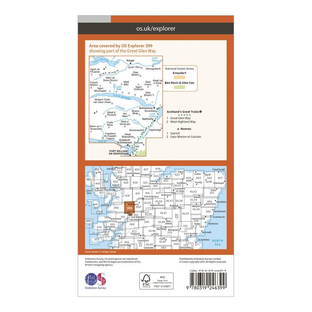 Explorer 399 Loch Arkaig Map With Digital Version