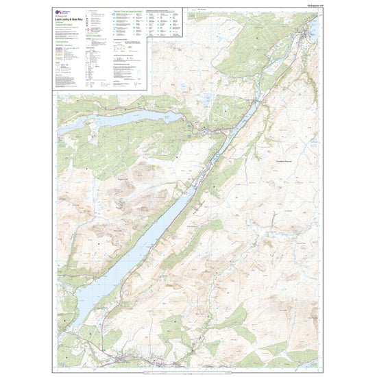 Explorer 400 Loch Lochy & Glen Roy Map With Digital Version