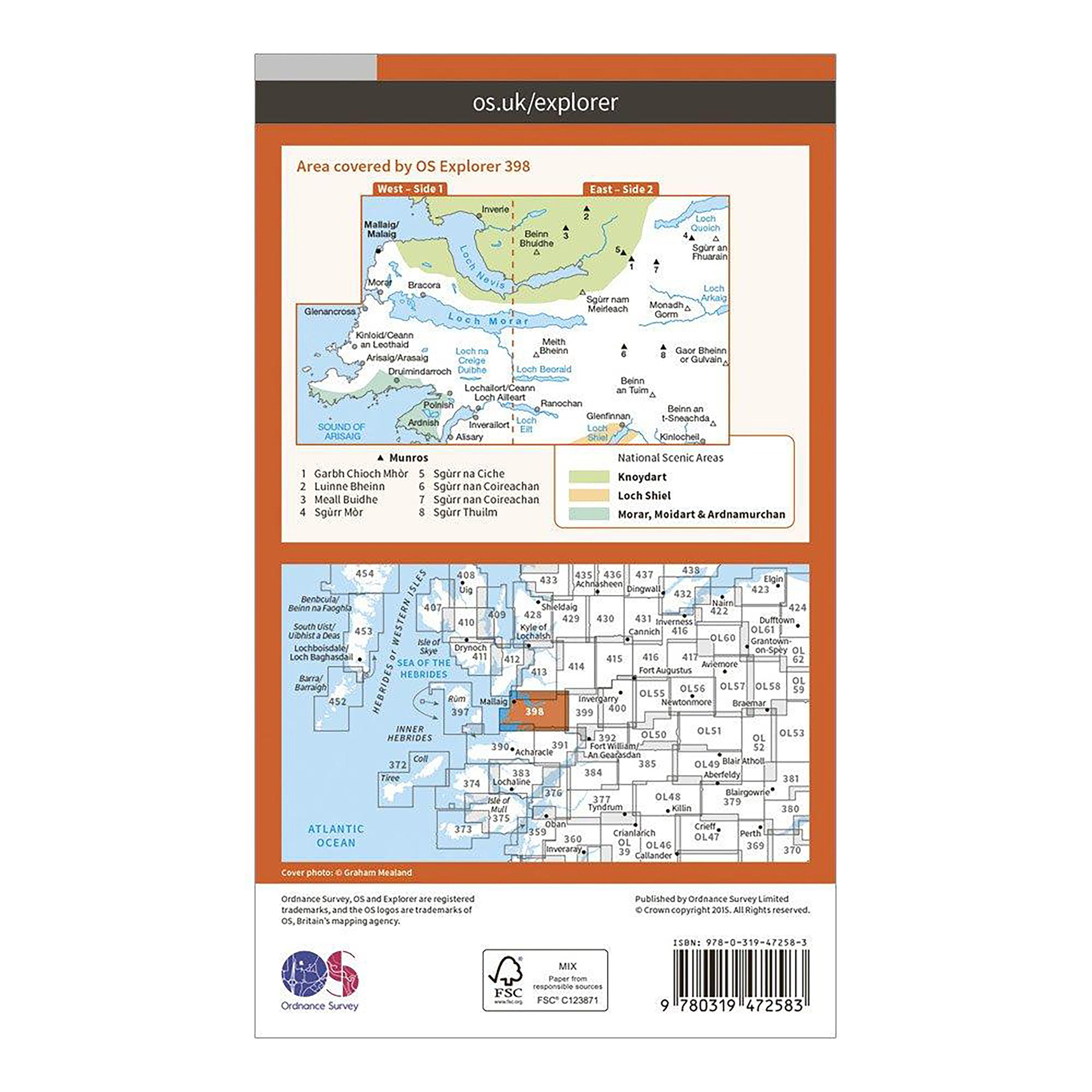 Explorer 398 Loch Morar & Mallaig Map With Digital Version