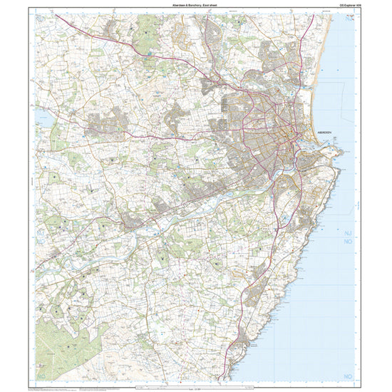 Explorer 406 Aberdeen & Banchory Map With Digital Version