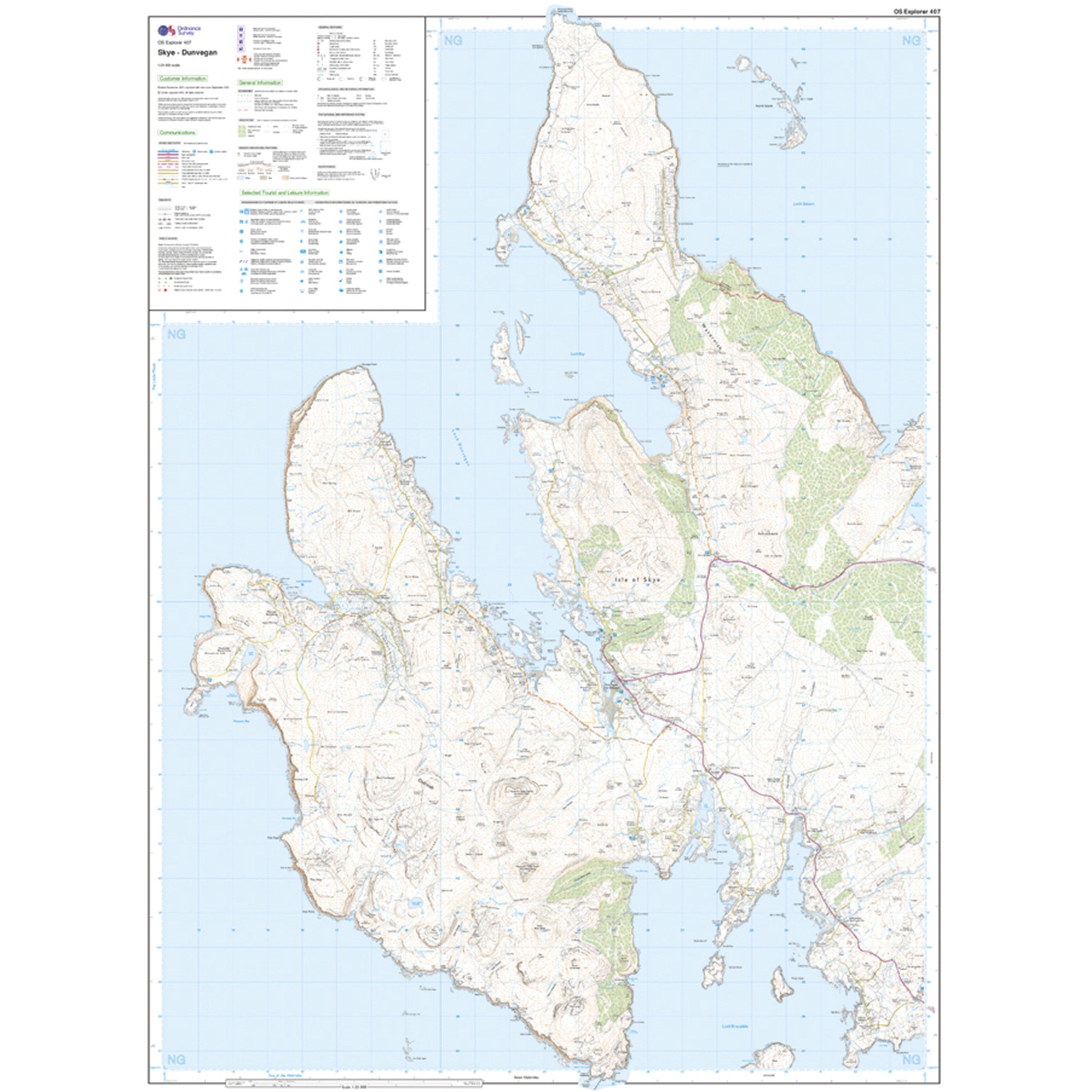 Explorer 407 Skye - Dunvegan Map With Digital Version