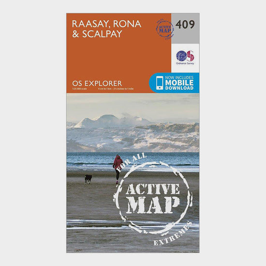 Explorer Active 409 Rasaay, Rona & Scalpay Map With Digital Version