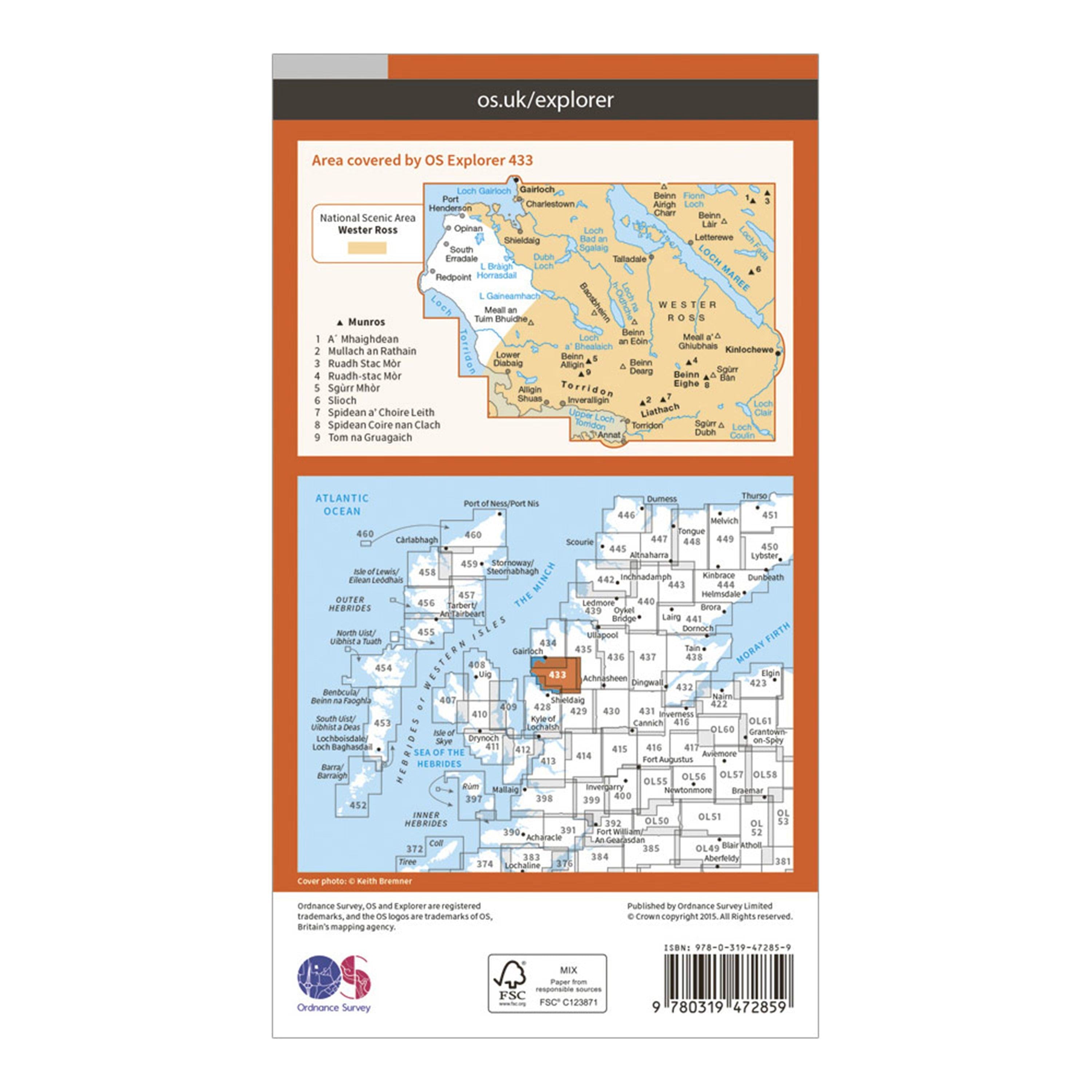 Explorer Active 433 Torridon - Beinn Eighe & Liathach Map With Digital Version