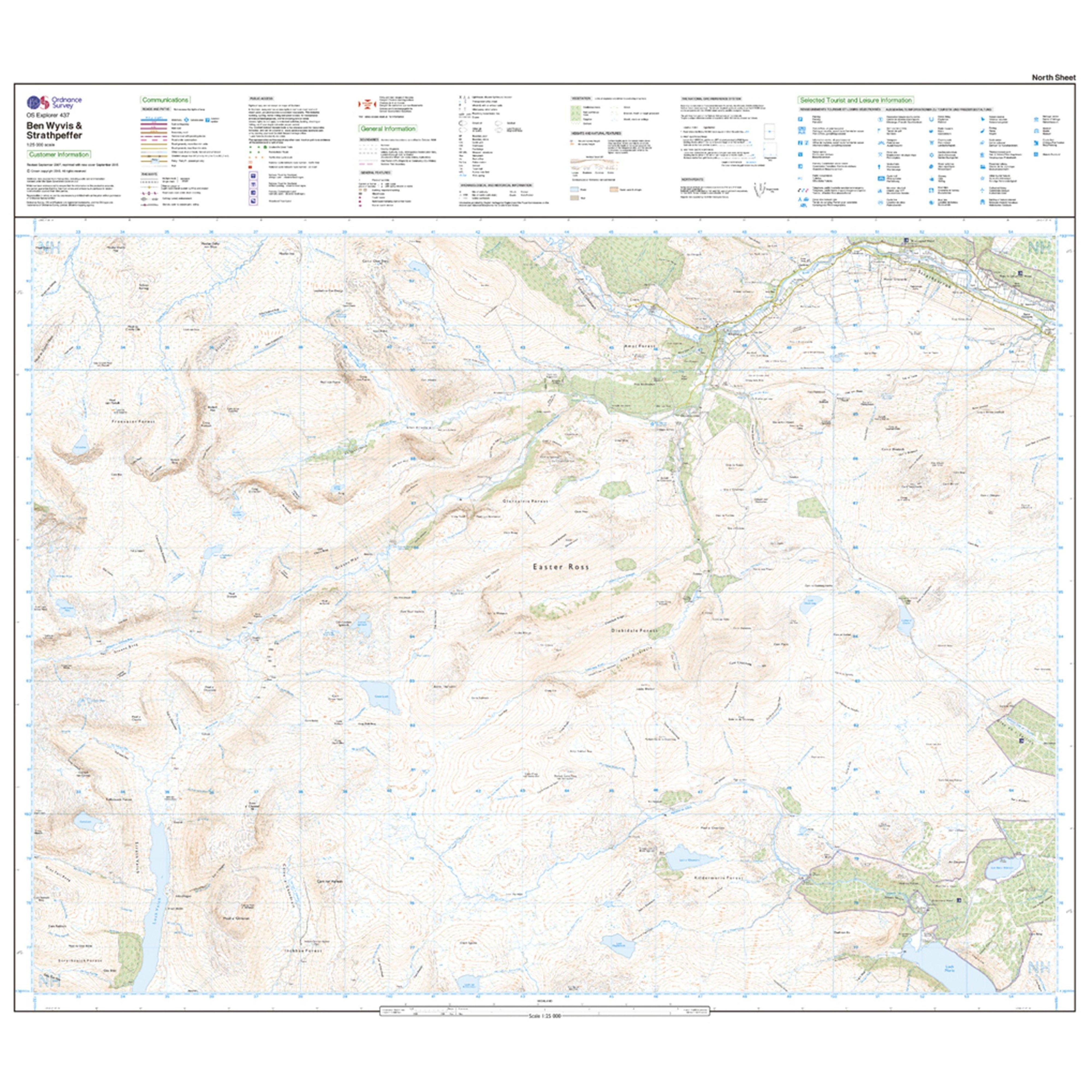 Explorer Active 437 Ben Wyvis & Strathpeffer Map With Digital Version