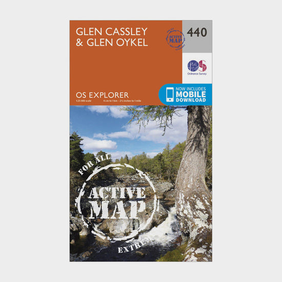 Explorer Active 440 Glen Cassley & Glen Oykel Map With Digital Version