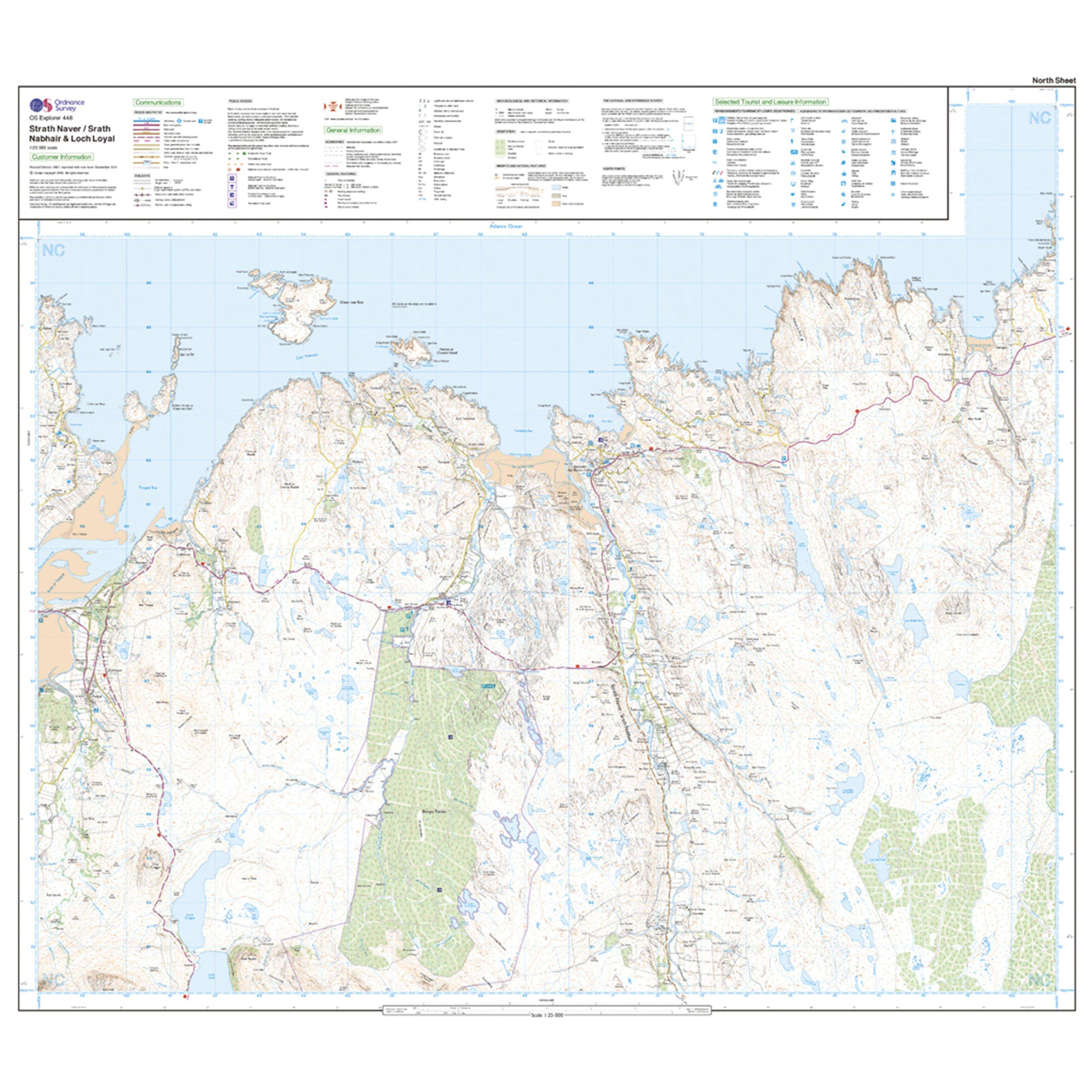 Explorer Active 448 Strath Naver & Loch Loyal Map With Digital Version