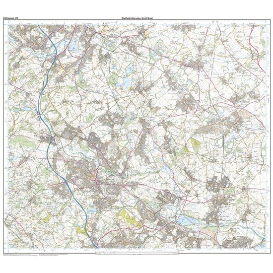 Explorer 278 Sheffield & Barnsley Map With Digital Version