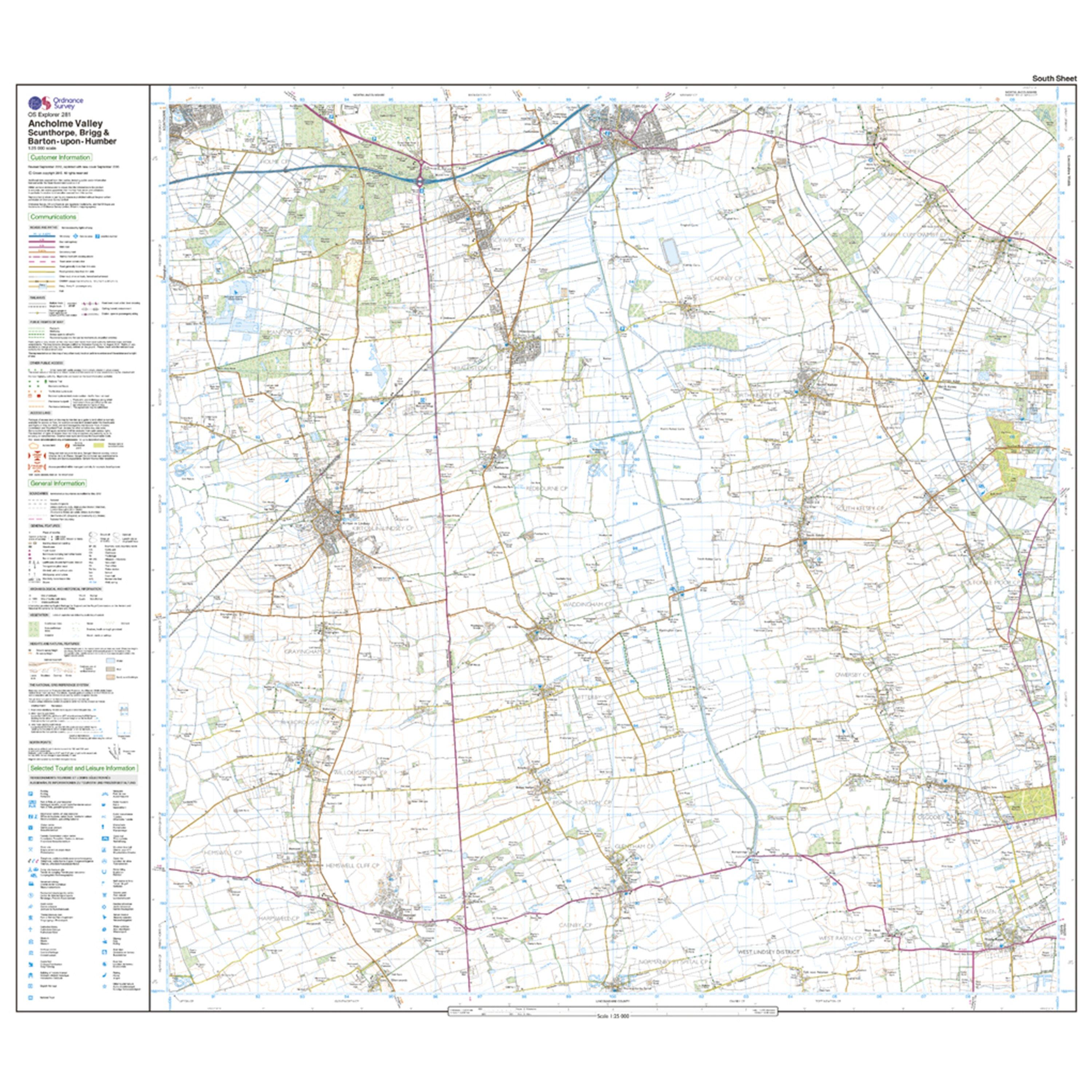 Explorer 281 Ancholme Valley Map With Digital Version