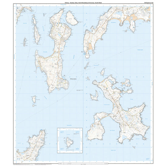 Explorer Active 465 Orkney - Sanday, Eday, North Ronaldsay & Stronsay Map With Digital Version