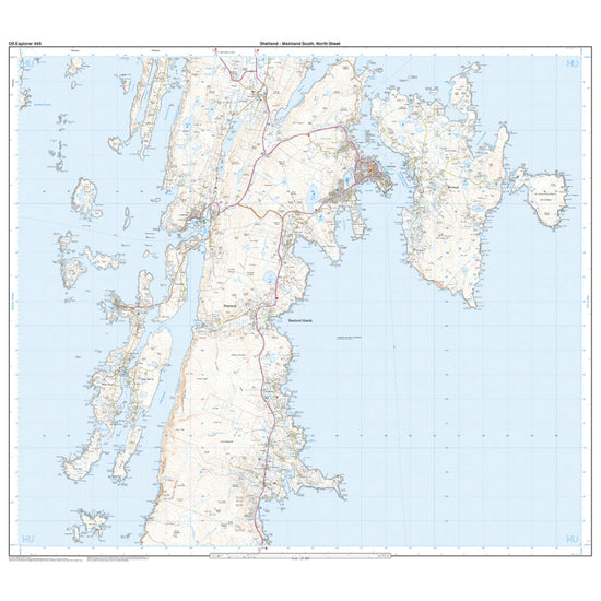 Explorer Active 466 Shetland - Mainland South Map With Digital Version