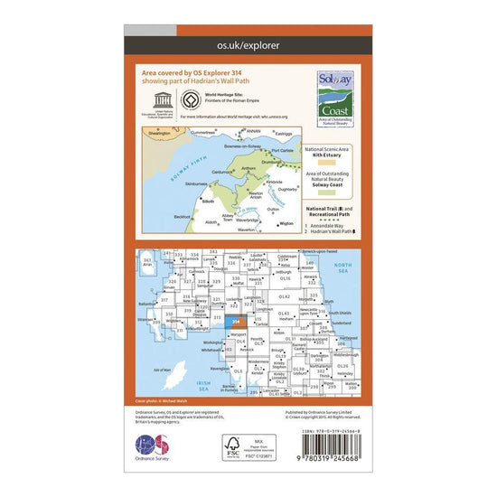 Explorer 314 Solway Firth Map With Digital Version