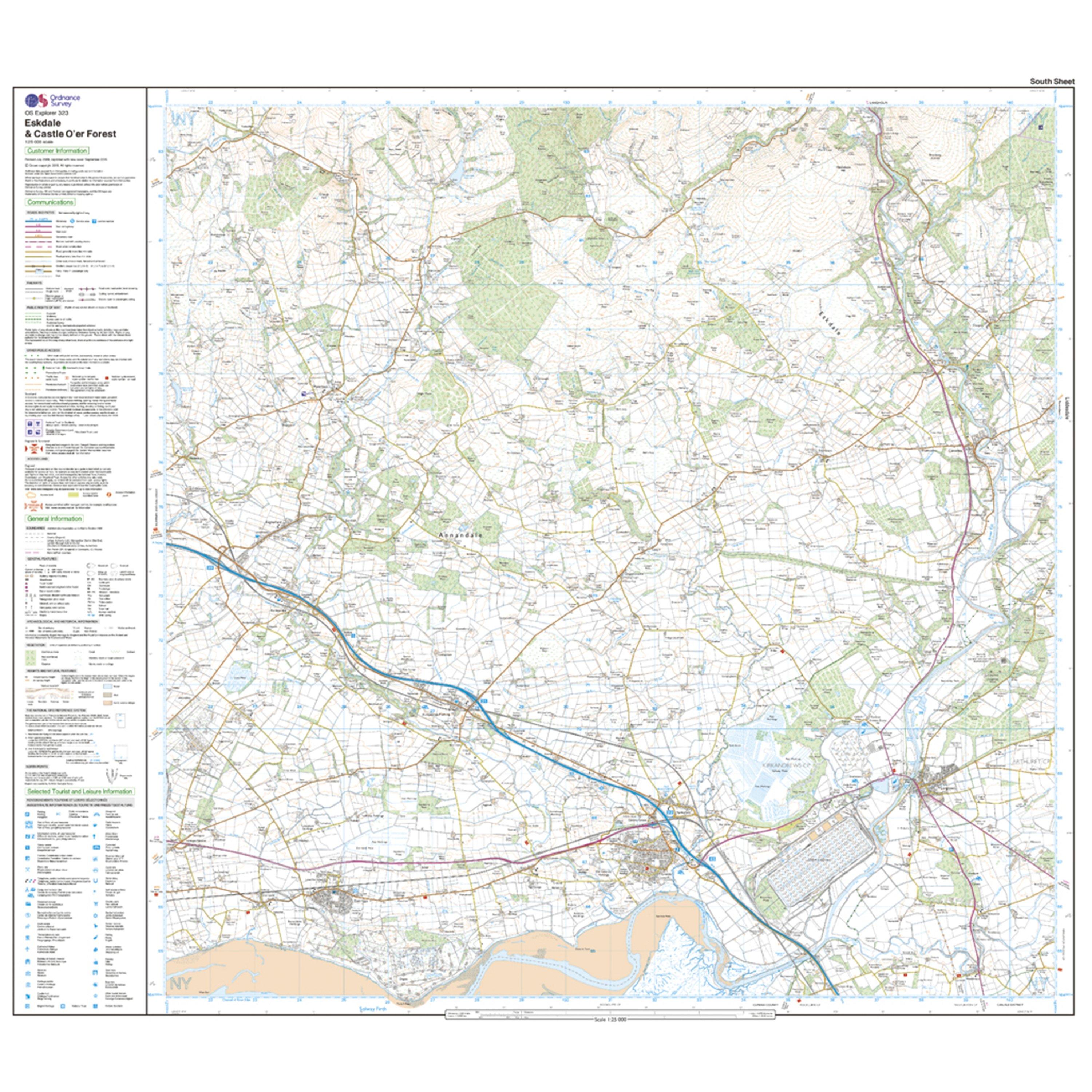 Explorer 323 Eskdale & Castle O'er Forest Map With Digital Version