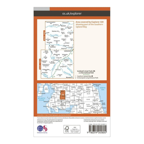 Explorer 328 Sanquhar & New Cumnock Map With Digital Version