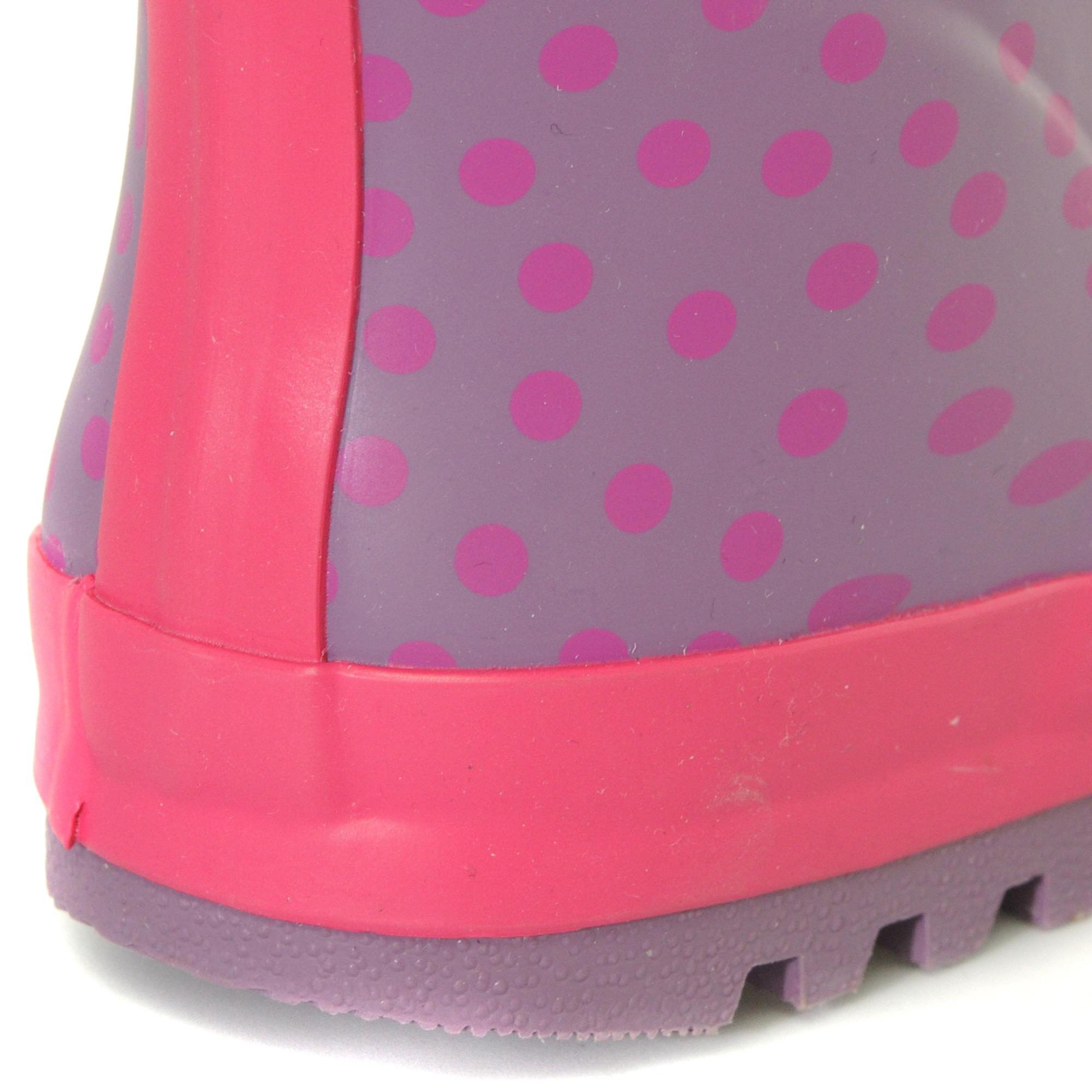 Girls' Spotted Trim Wellies
