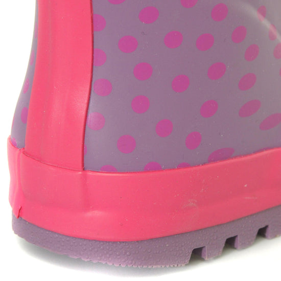 Girls' Spotted Trim Wellies