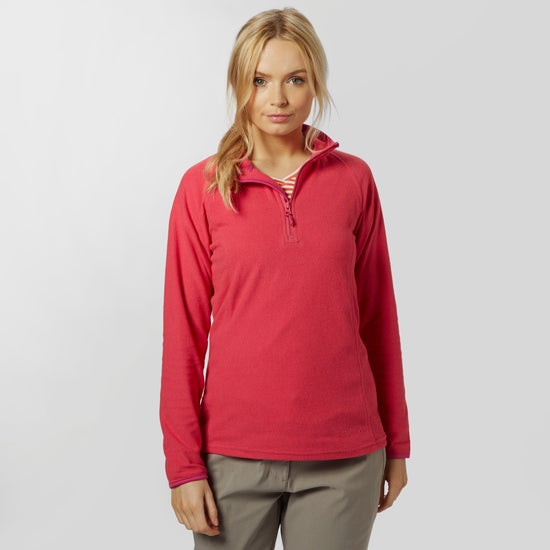 Women's Half Zip Micro Stripe Fleece