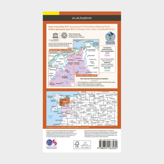Explorer OL17 Snowdon & Conwy Valley Map With Digital Version