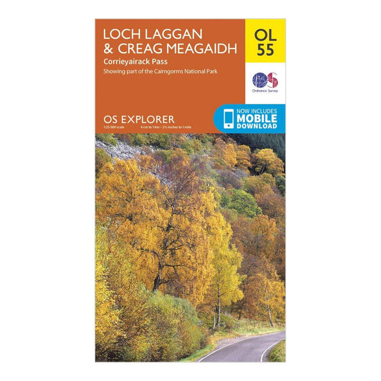 Explorer OL55 Loch Laggan & Creag Meagaidh Map With Digital Version