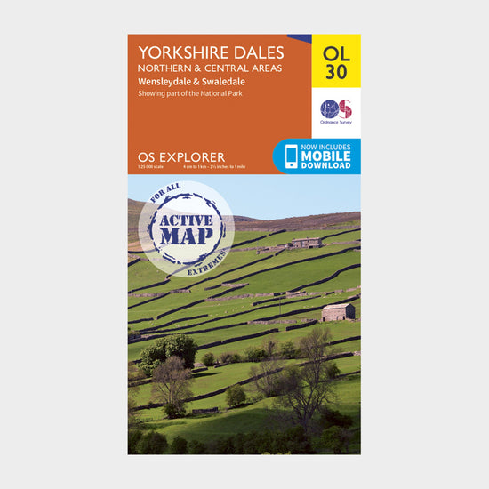Explorer Active OL30 Yorkshire Dales - Northern & Central Areas Map With Digital Version