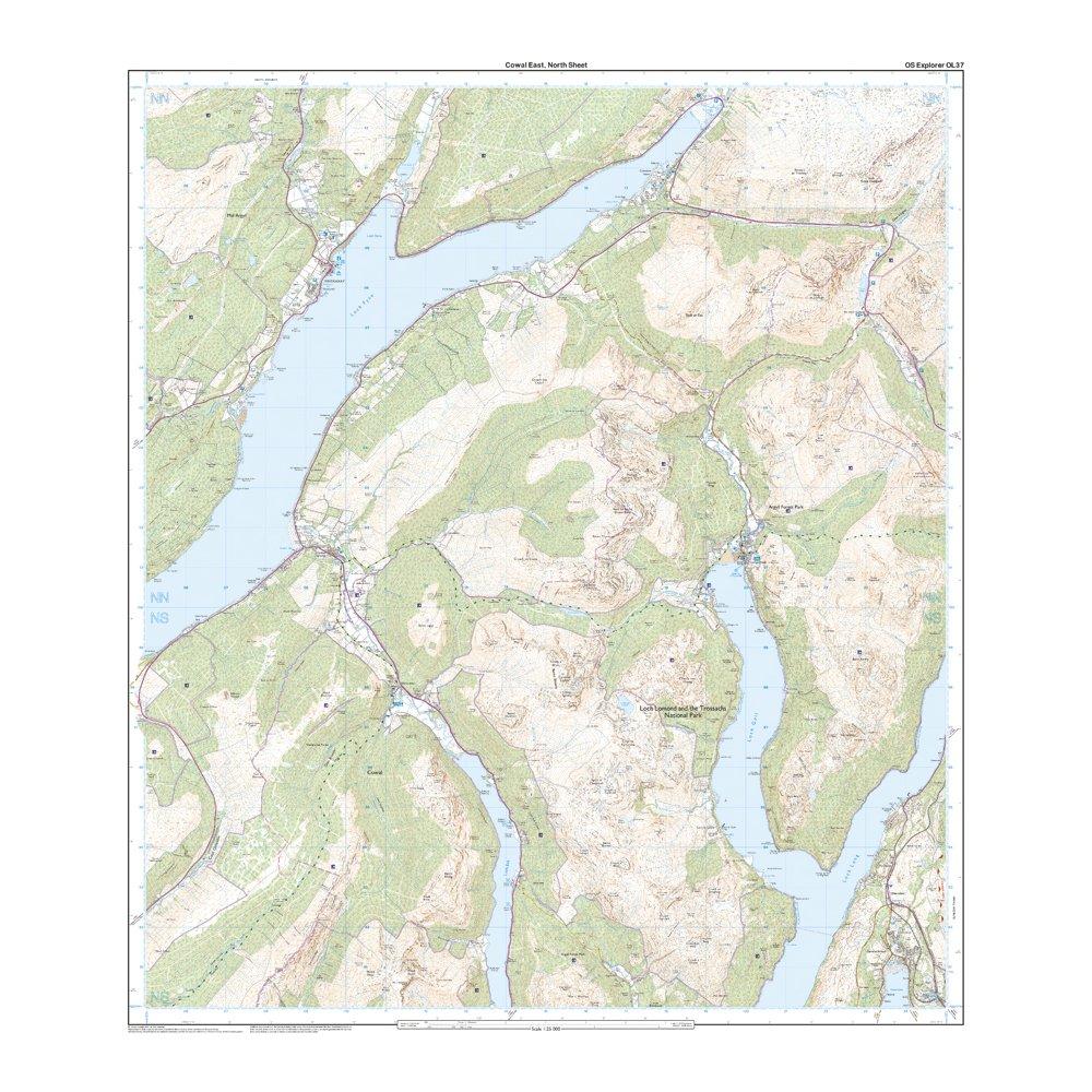 Explorer Active OL37 Cowal East Dunoon & Inveraray Map With Digital Version