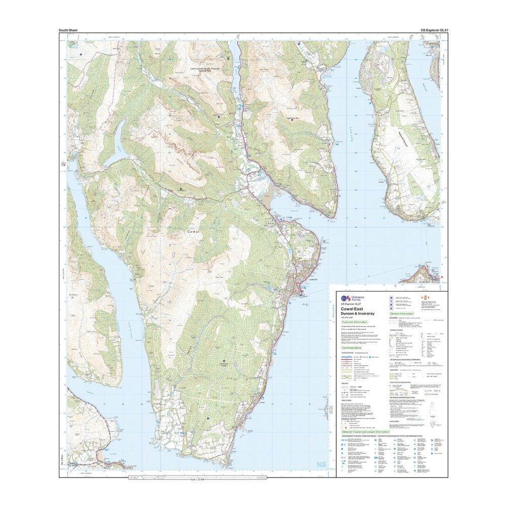 Explorer Active OL37 Cowal East Dunoon & Inveraray Map With Digital Version