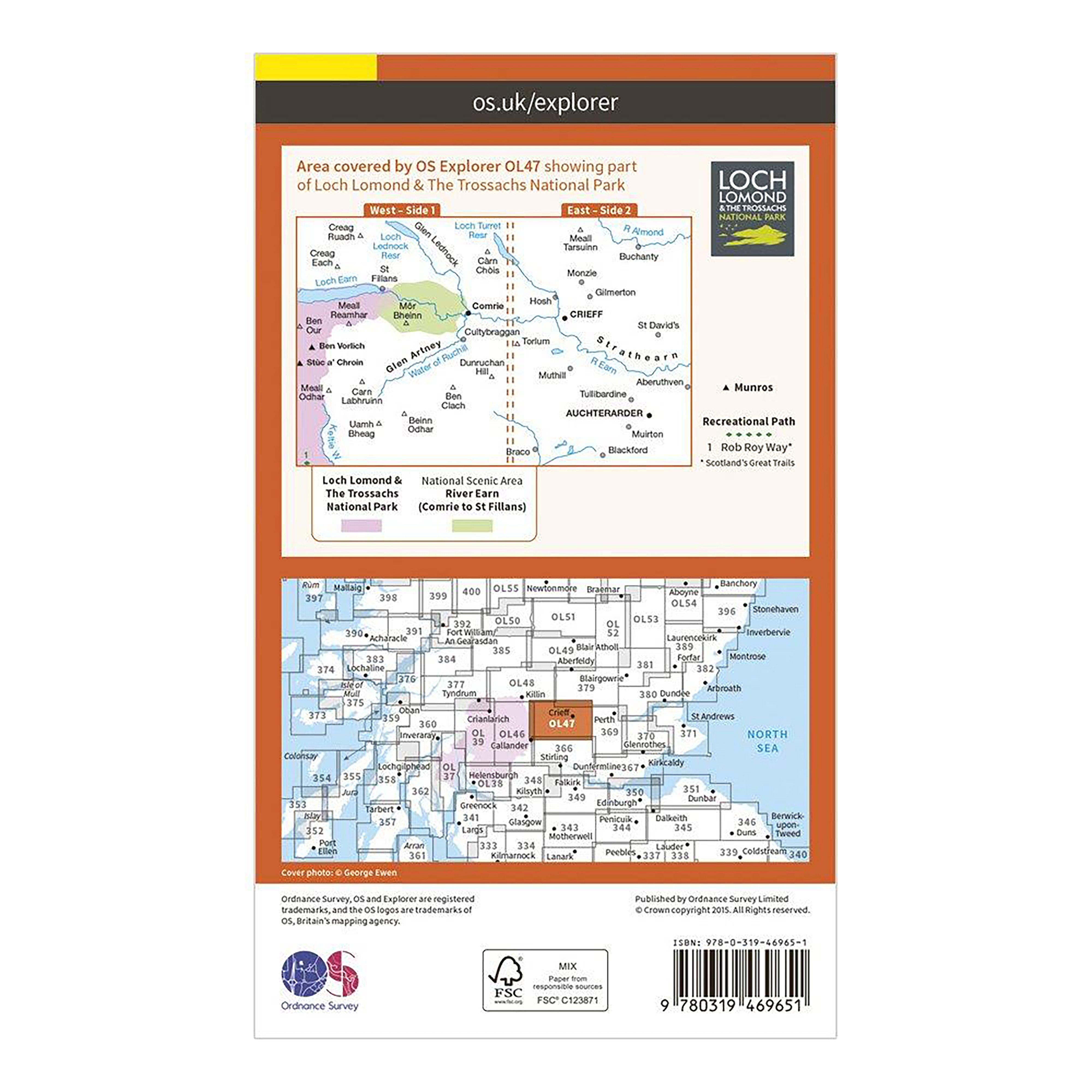 Explorer Active OL47 Crieff, Comrie & Glen Artney Map With Digital Version