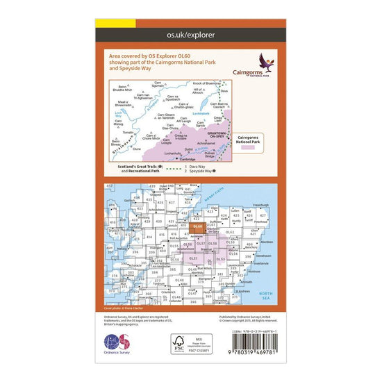 Explorer Active OL60 Lochindorb, Grantown-on-Spey & Carrbridge Map With Digital Version