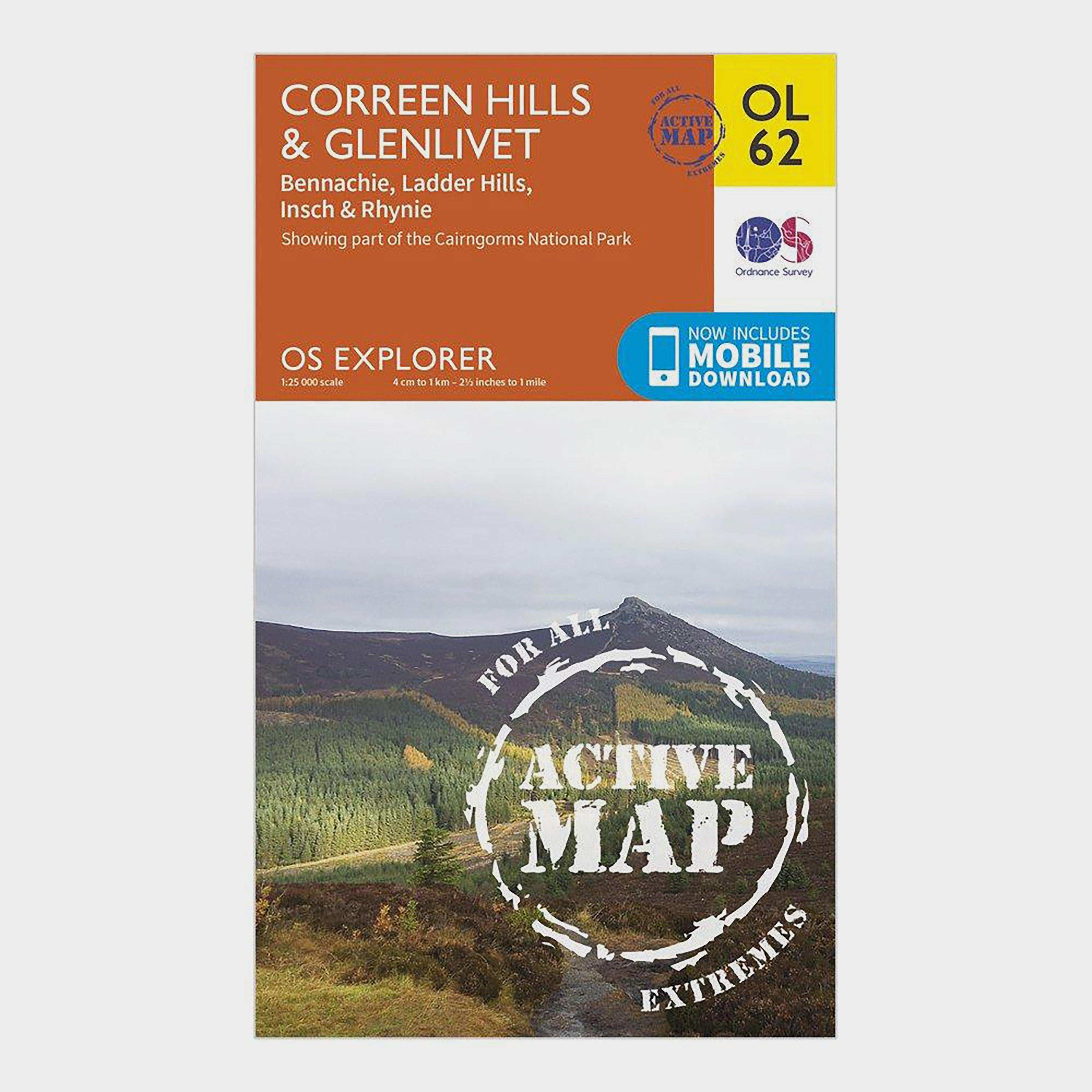 Explorer Active OL62 Coreen Hills & Glenlivet Map With Digital Version