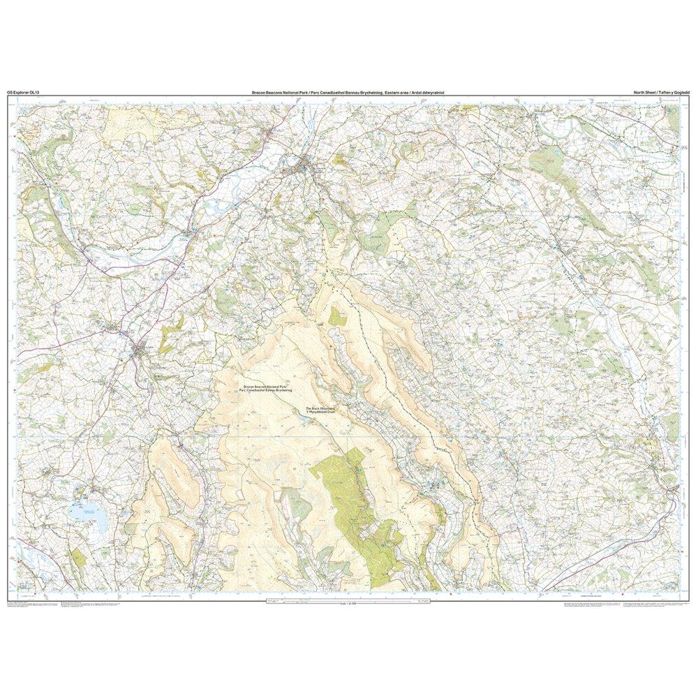 Explorer OL13 Brecon Beacons National Park - Eastern Area Map With Digital Version