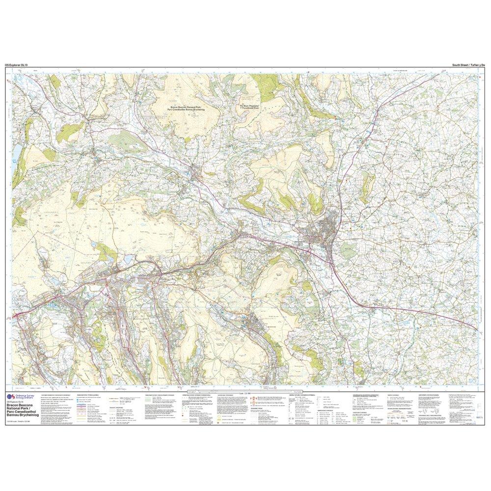 Explorer OL13 Brecon Beacons National Park - Eastern Area Map With Digital Version