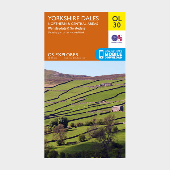 Explorer OL30 Yorkshire Dales - Northern & Central Areas Map With Digital Version
