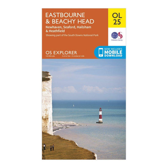 Explorer OL25 Eastbourne & Beachy Head Map With Digital Version
