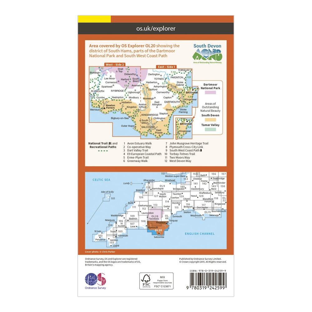 Explorer OL20 South Devon Map With Digital Version