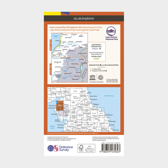 Explorer Active OL4 The English Lakes - North Western Area Map With Digital Version