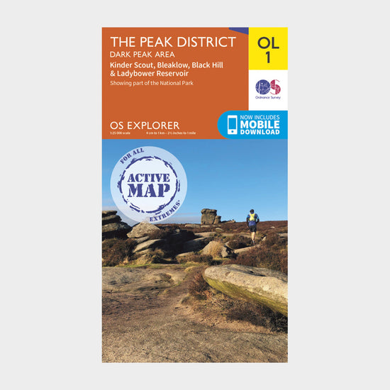 Explorer Active OL1 The Peak District - Dark Peak Area Map With Digital Version