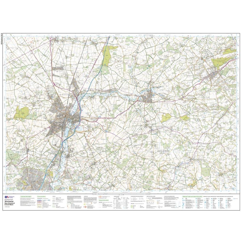 Explorer OL32 Winchester, New Alresford & East Meon Map With Digital Version