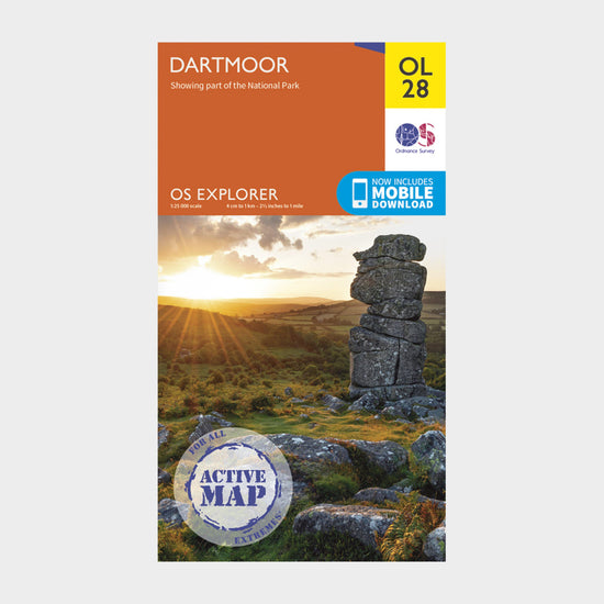 Explorer Active OL28 Dartmoor Map With Digital Version