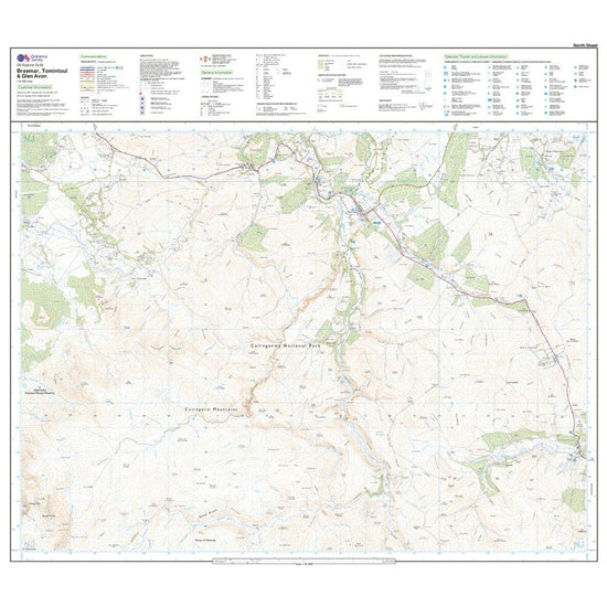 Explorer OL58 Braemar, Tomintoul & Glen Avon Map With Digital Version