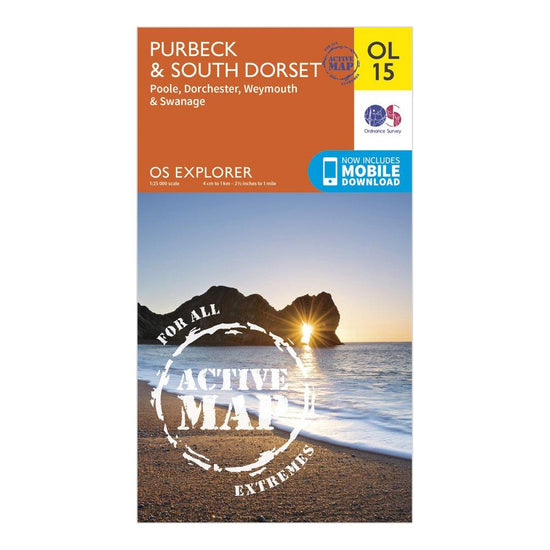 Explorer Active OL15 Purbeck & South Dorset Map With Digital Version