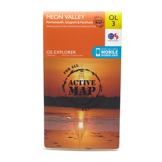 Explorer Active OL3 Meon Valley, Portsmouth, Gosport & Fareham Map With Digital Version