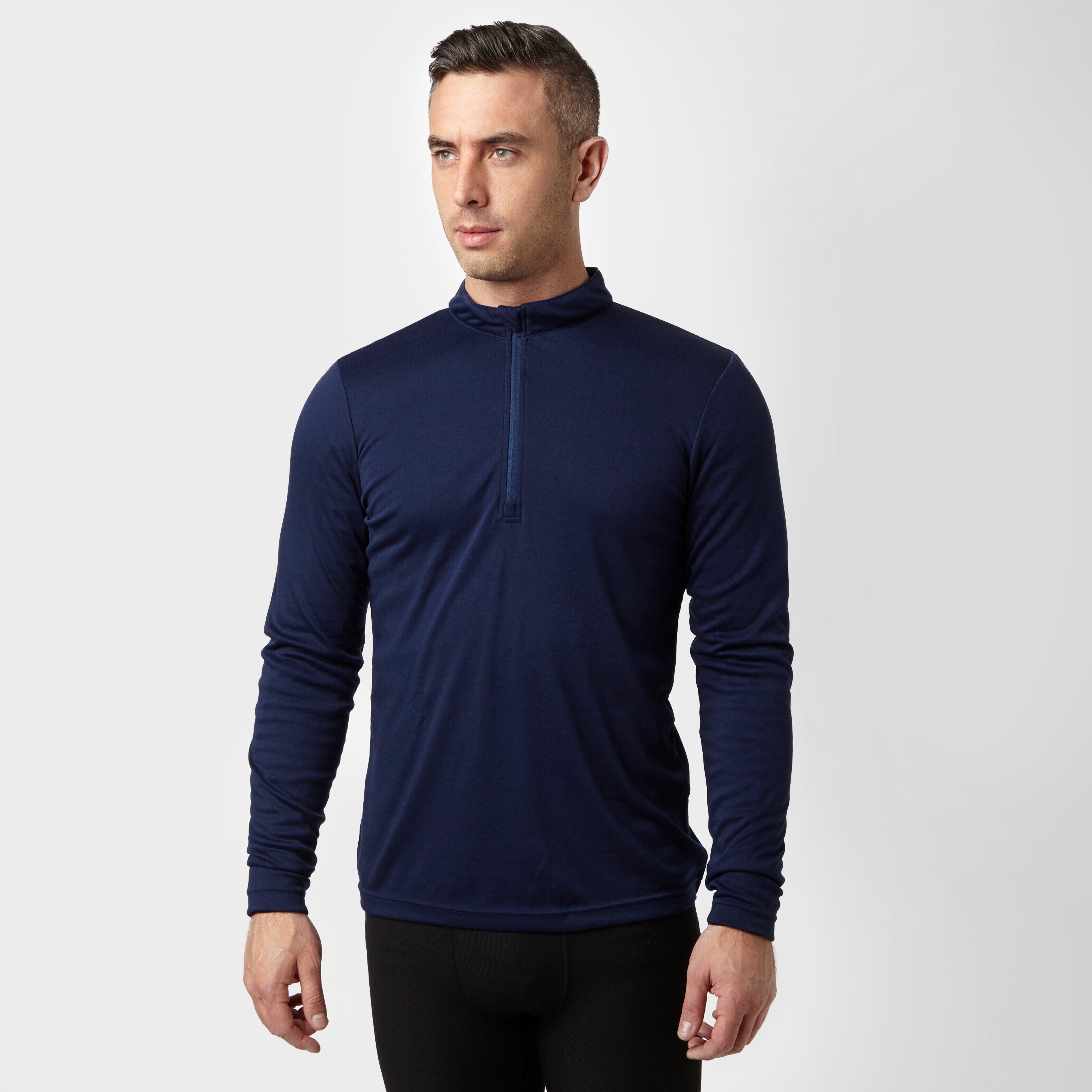 Men's Long Sleeve Zip Neck Thermal T-Shirt