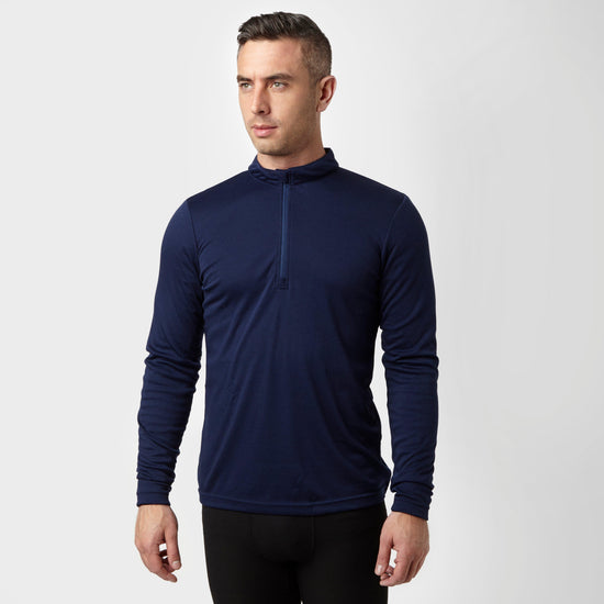 Men's Long Sleeve Zip Neck Thermal T-Shirt