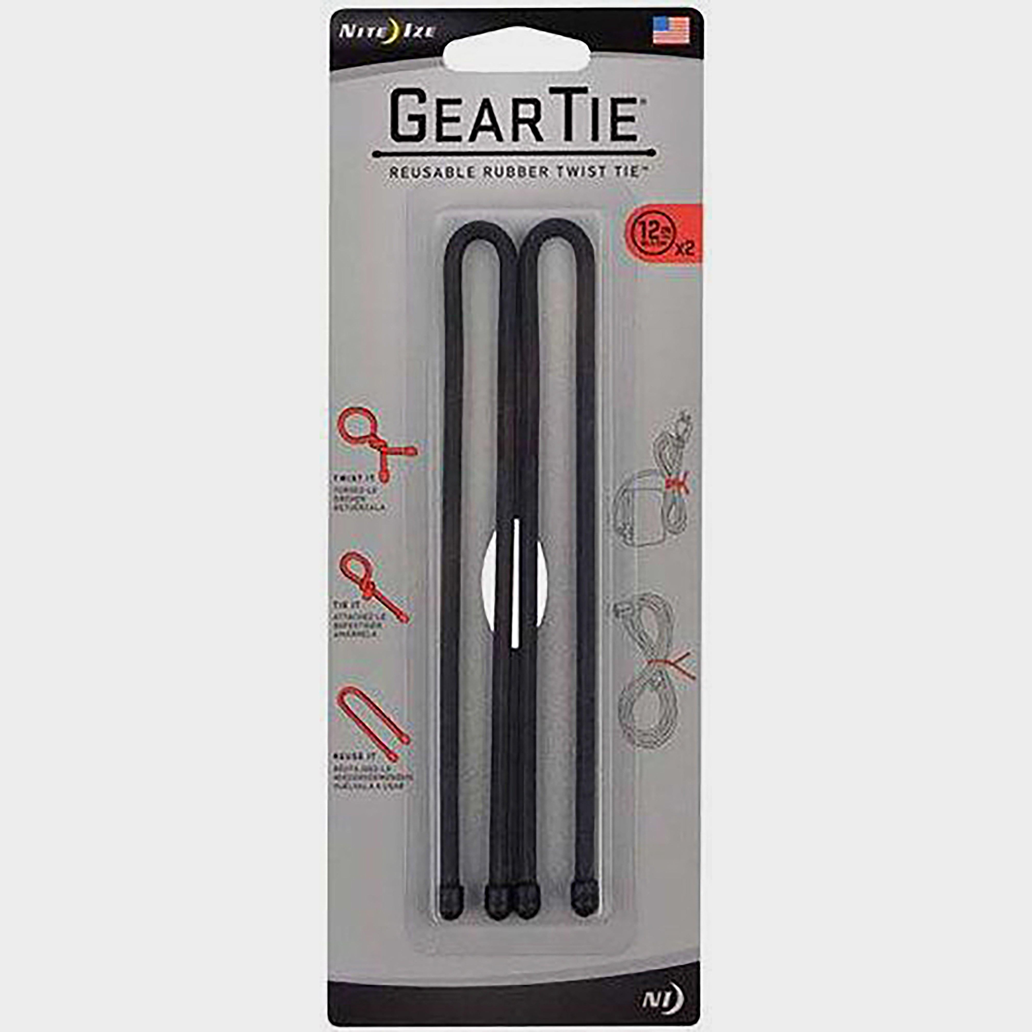 Gear Tie© Reusable Rubber Twist Tie 12" (Black)