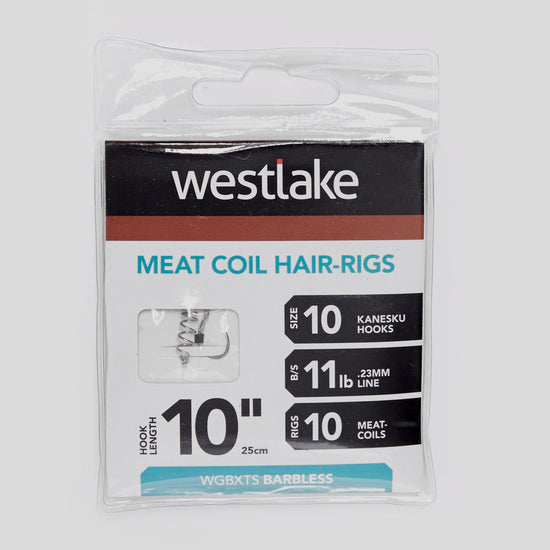 Meat Coil Hair Rigs 10” Size 10