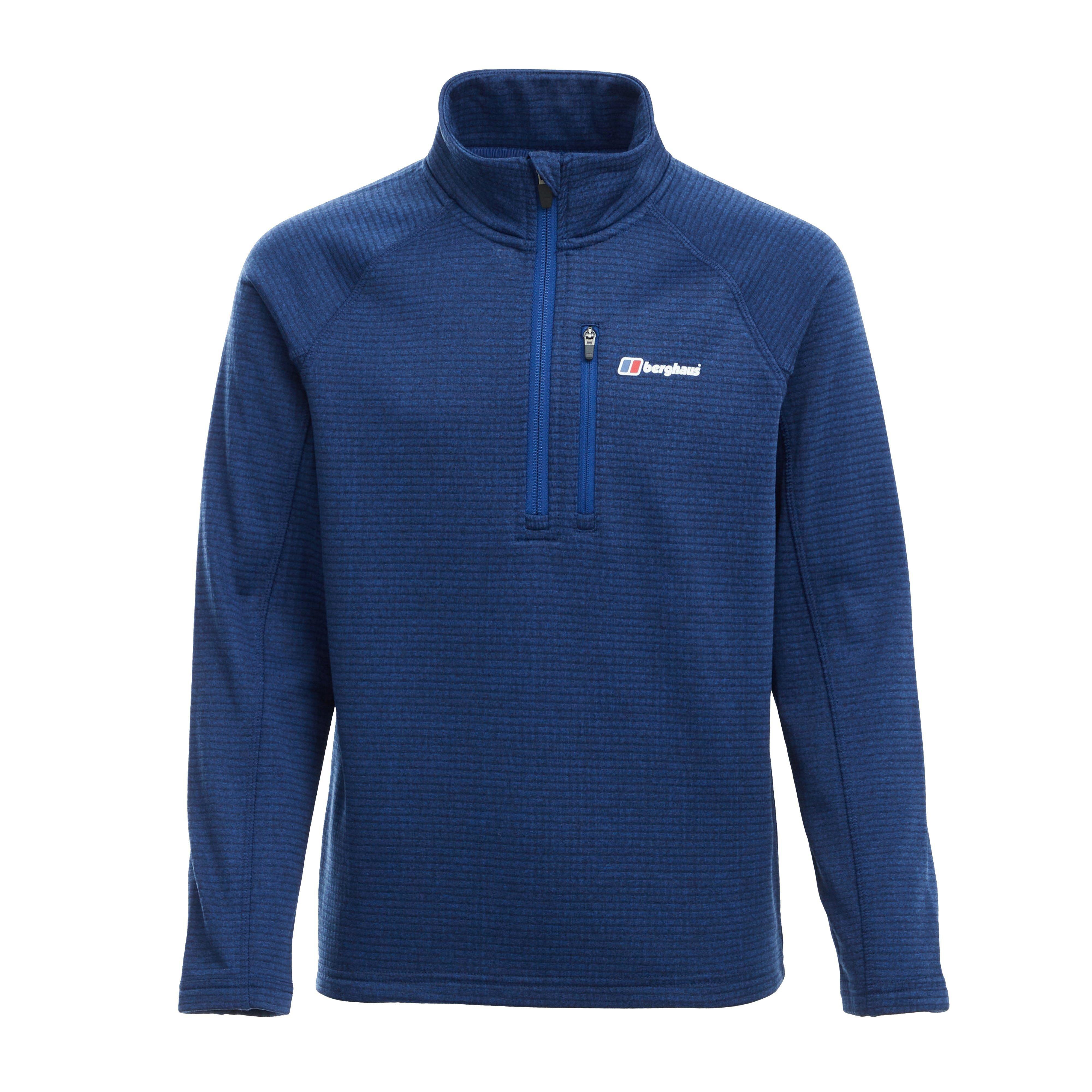 1/4 Zip Grid Fleece Top Junior